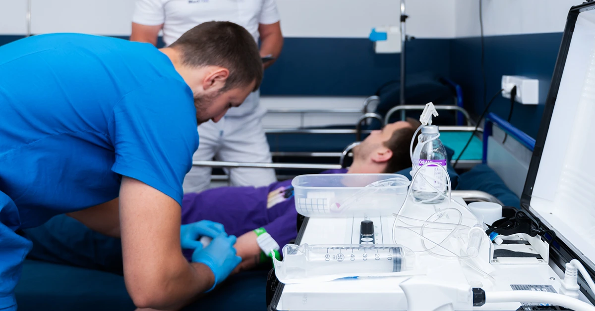 Séance d’ozonothérapie pour patient – MedTiM